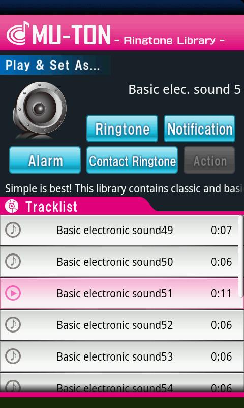 Android application Basic elec. sound library5 screenshort