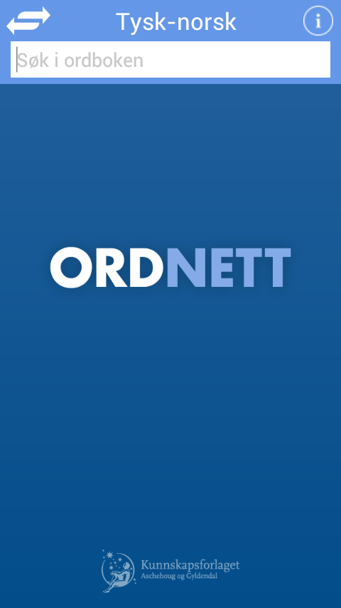 Android application Ordnett - Tysk blå ordbok screenshort