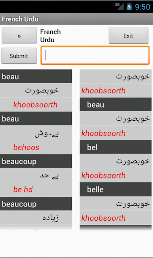 Urdu French Dictionary