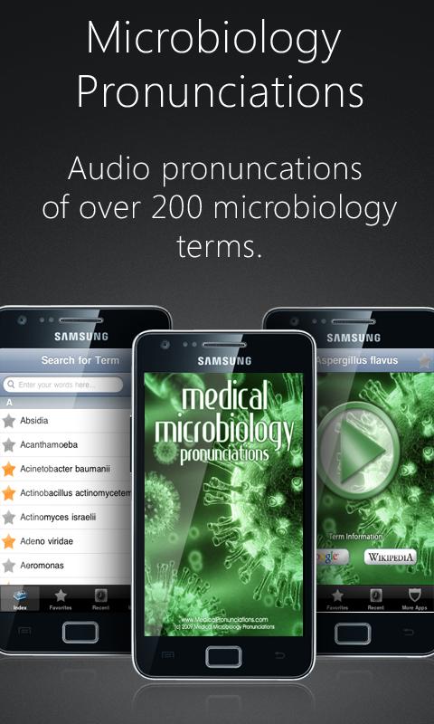 Android application Microbiology Pronunciations screenshort