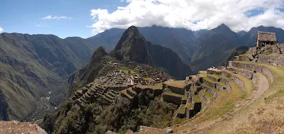 Panoramic picture of Machu Picchu from the viewing point. 