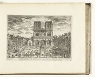 Gezicht op de Notre-Dame te Parijs, 1726