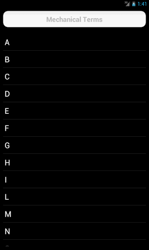 Mechanical Terms