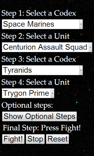 40K 6th Edition Combat Sim