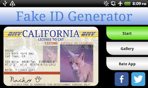 Fake drivers license generator