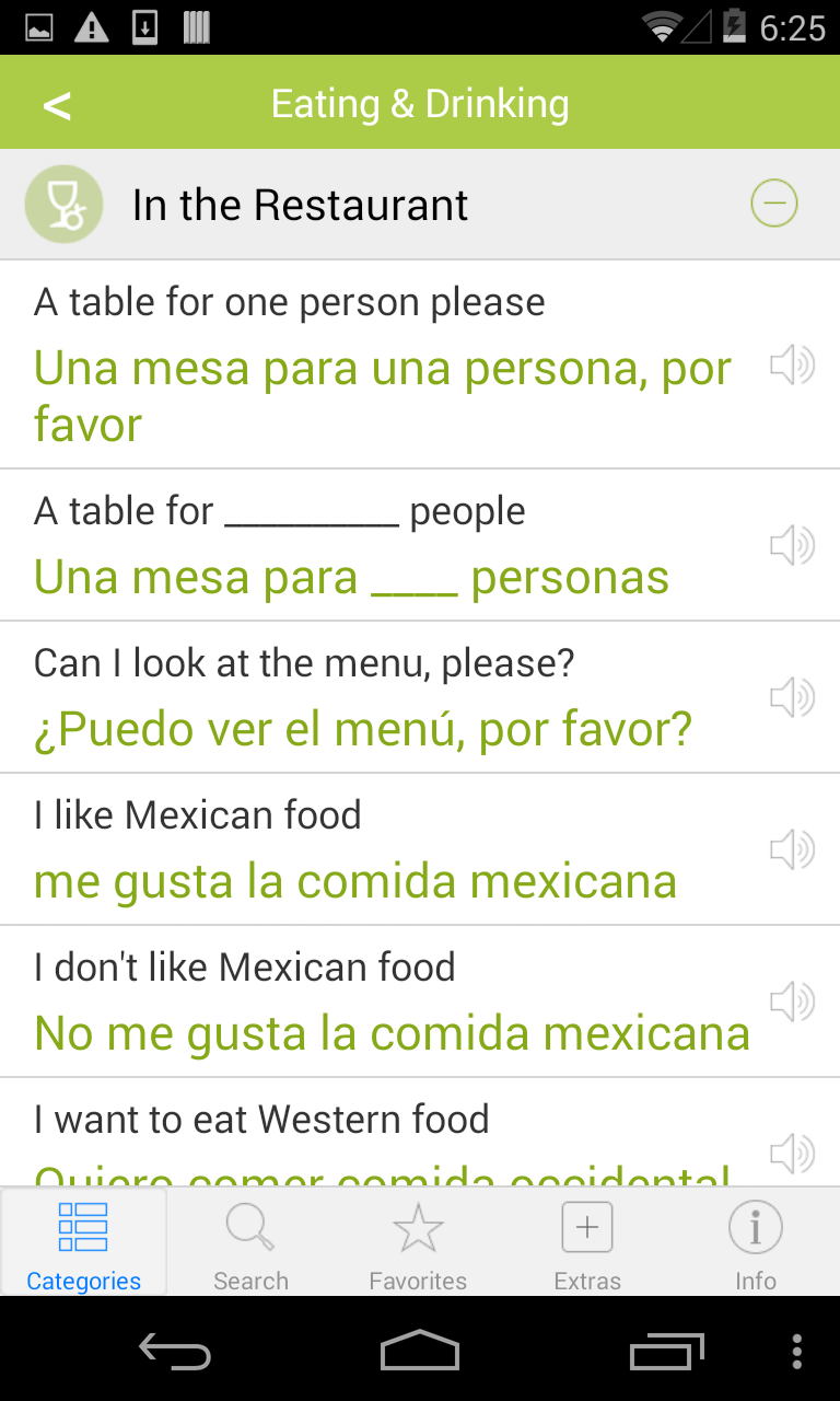 Spanish Translation with Audio Screen 2