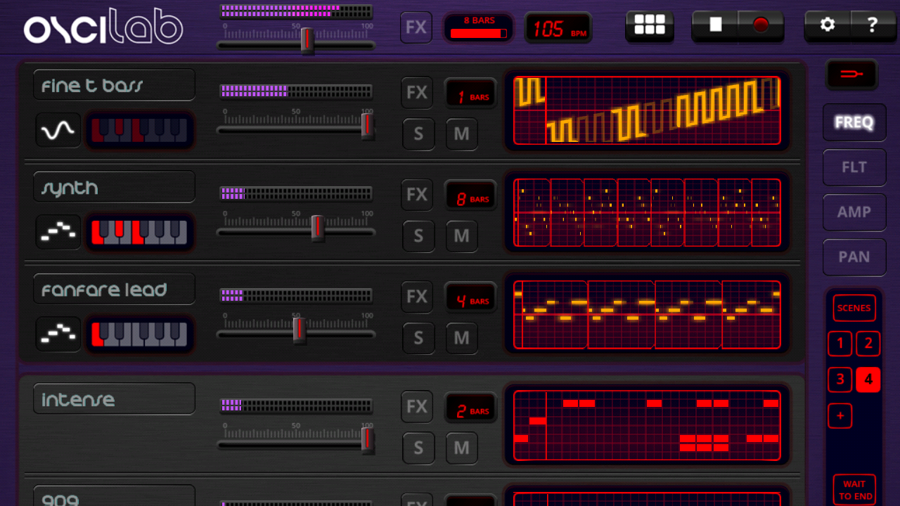   Oscilab Pro - Groovebox & MIDI: captura de tela 