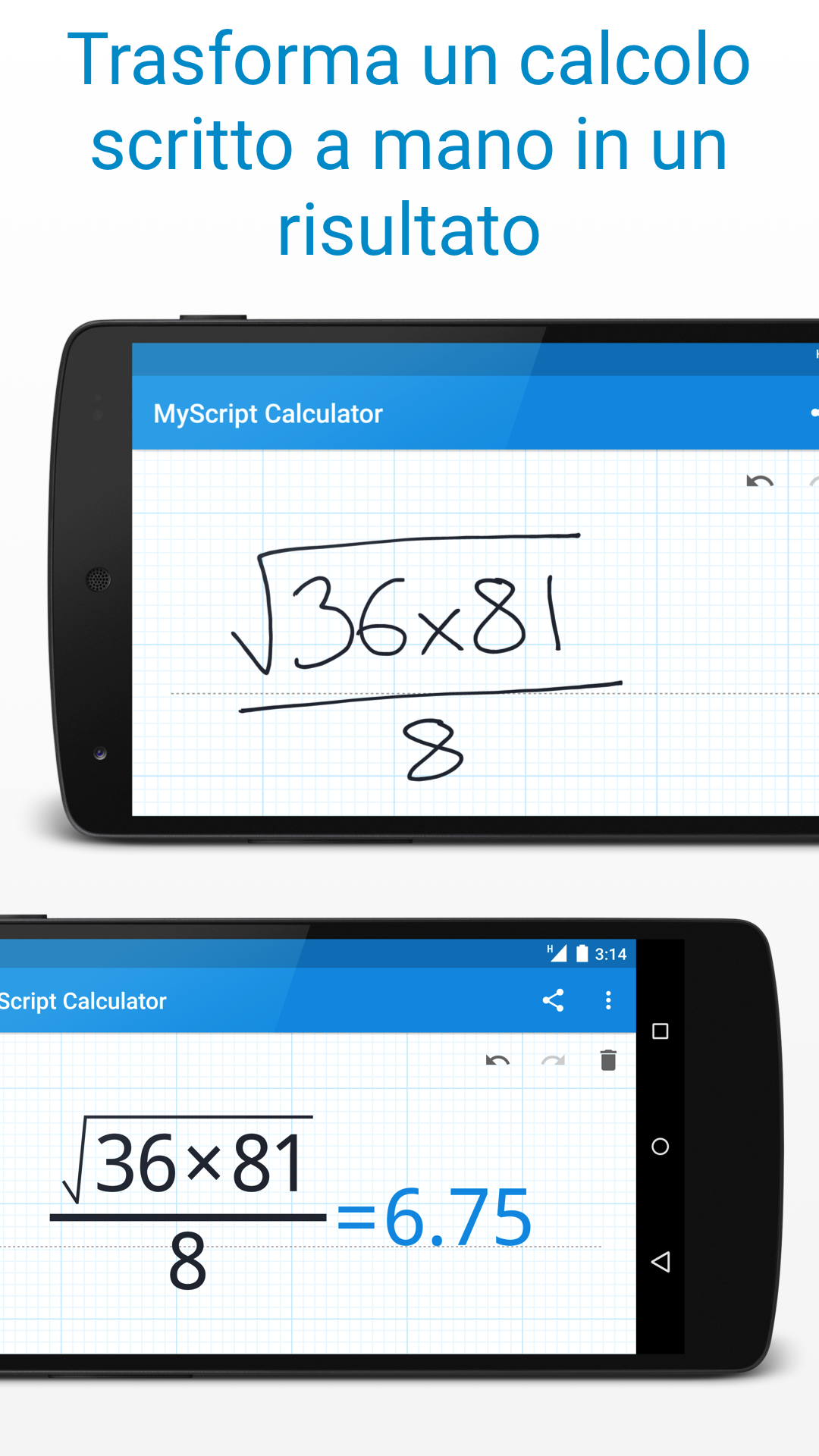 Android application MyScript Calculator screenshort