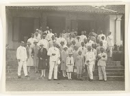 Bezoek van de koning van Siam aan een hotel in Solo