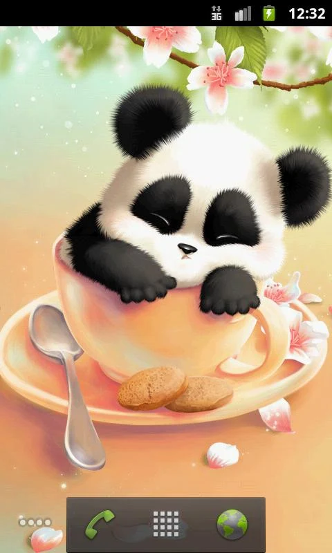 Живые обои Sleepy Panda на Андроид