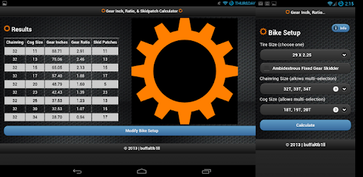 Изображения Gear Inch Calc на ПК с Windows