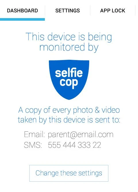SelfieCop. Prevent sexting. - screenshot