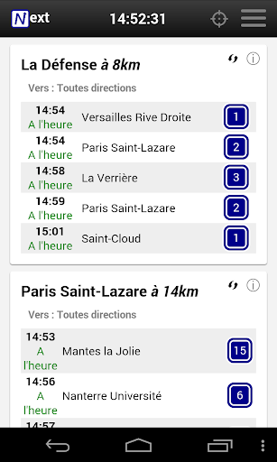 Next -Horaires SNCF transilien
