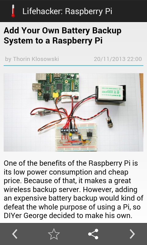 Calenture RSS Reader Pro Screen 2