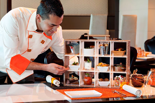 Qsine is one of four speciality restaurants on board Celebrity Eclipse that offer a superlative dining experience.