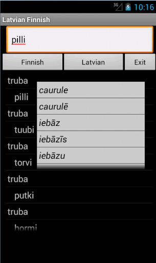 Finnish Latvian Dictionary