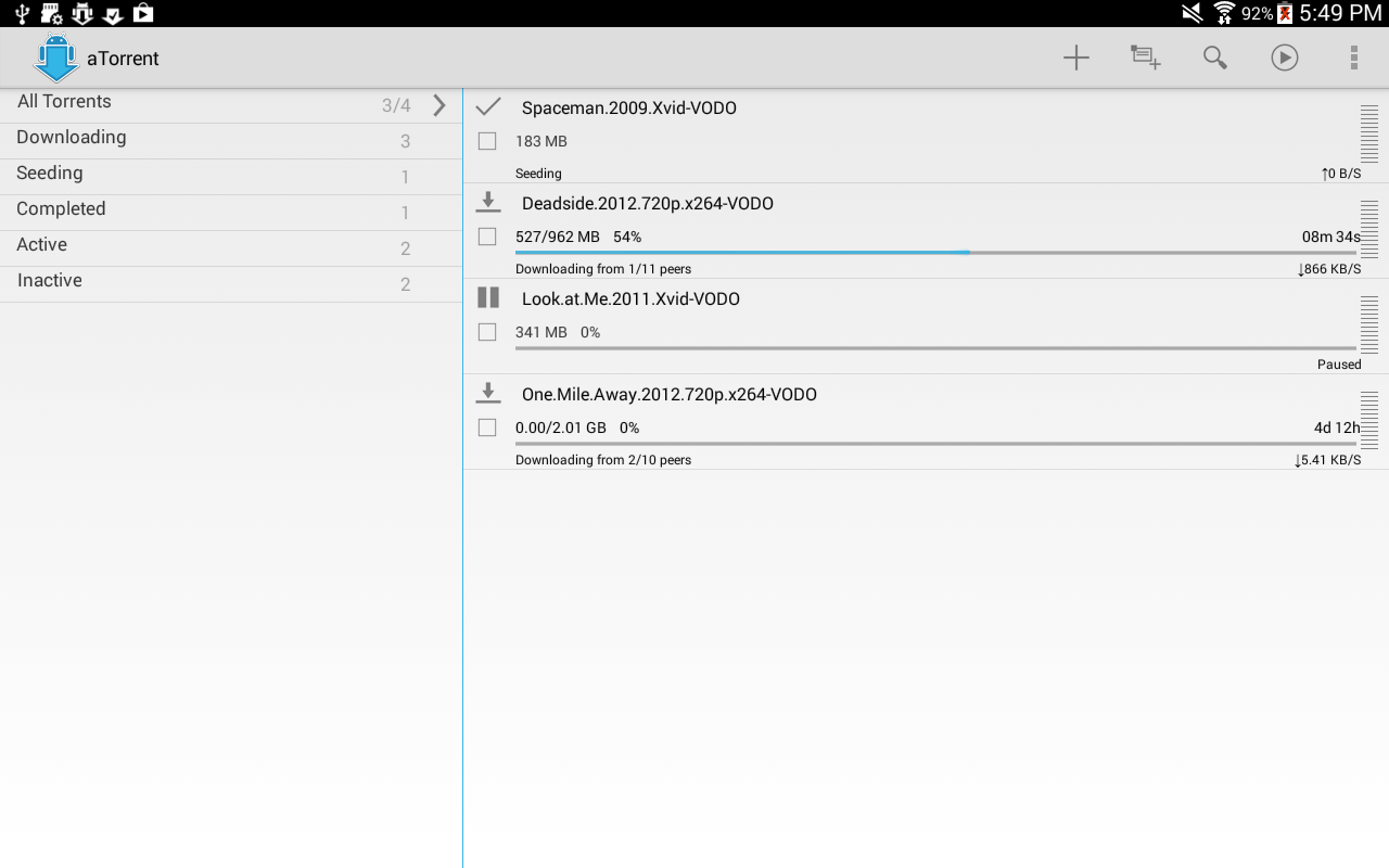 aTorrent - Torrent Downloader - screenshot