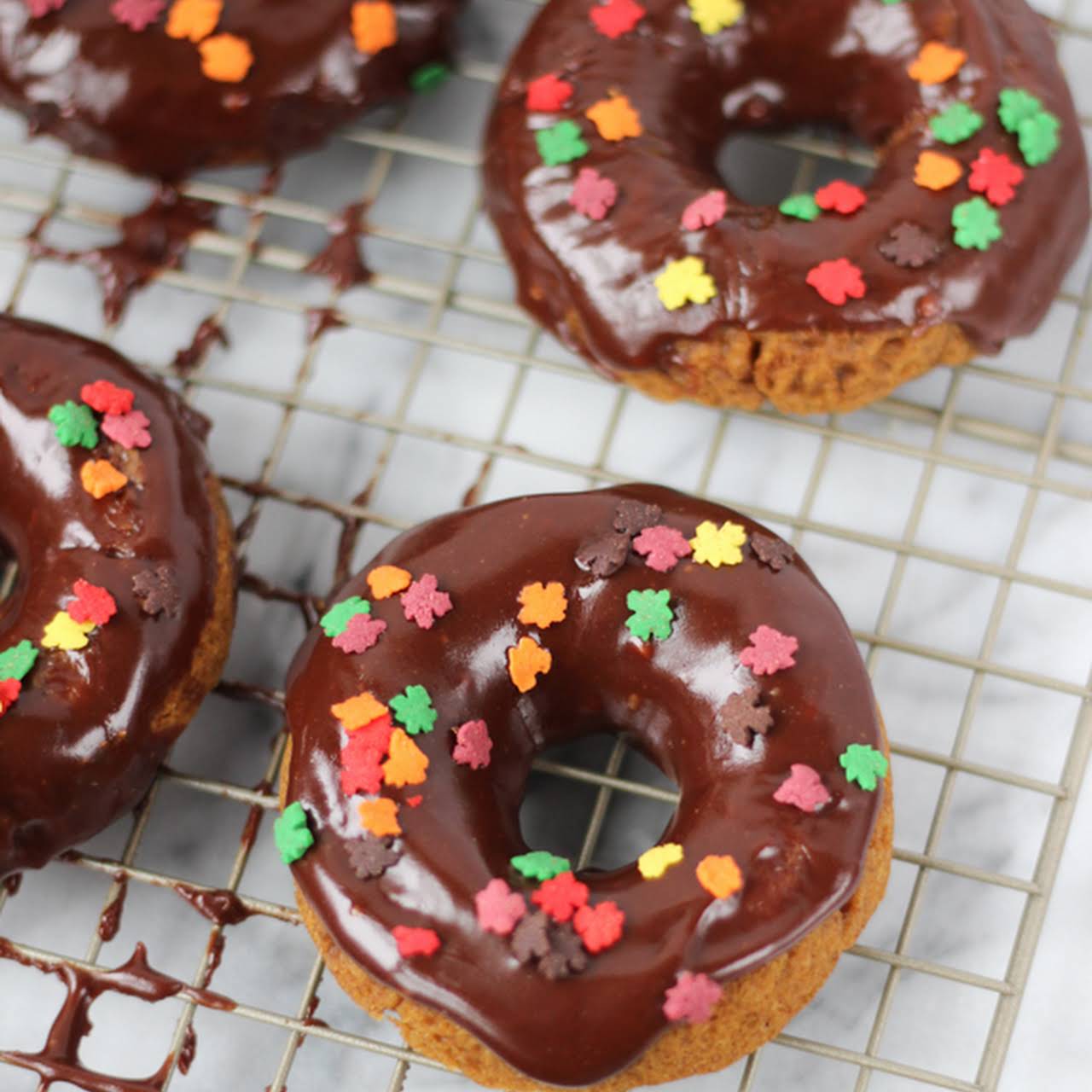 Pumpkin Donuts  taking into account bearing in mind Chocolate Icing