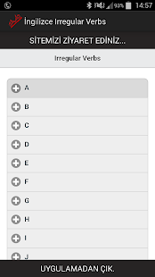 Lastest İngilizce Irregular Verbs APK