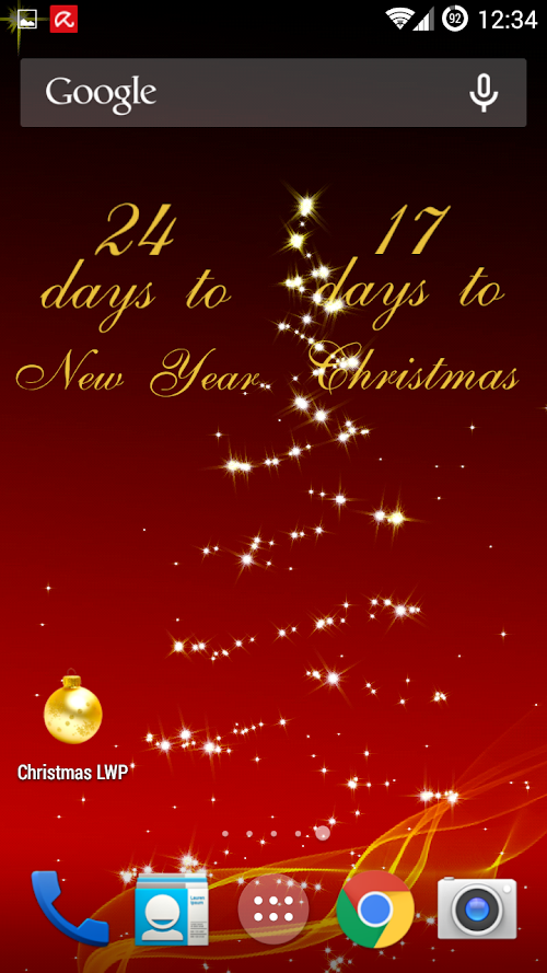Android application Christmas Free Live Wallpaper screenshort