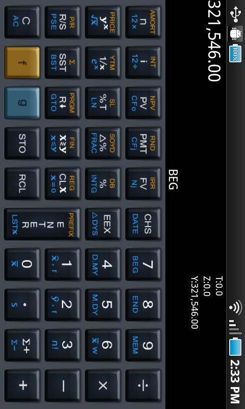 HD 12c Financial Calculator Screen 3