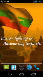 3D Myanmar Flag Live Wallpaper Screenshots 5