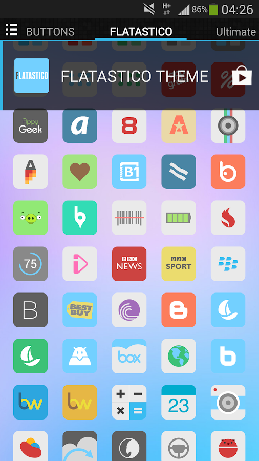 FLATASTICO APEX/NOVA/GO THEME - screenshot