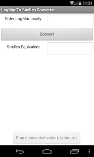 Free LogMar to Snellen Converter APK for Android
