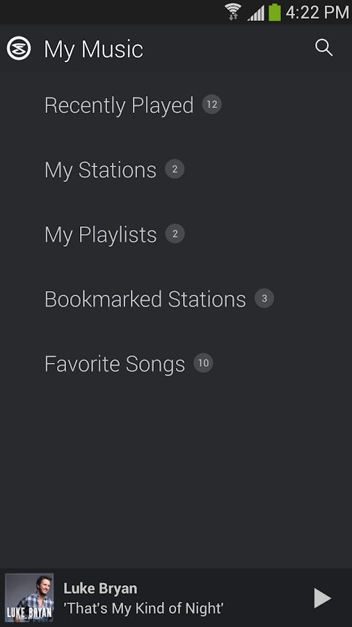 Slacker Radio Android