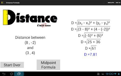 Distance and Midpoint Formula Screenshots 1
