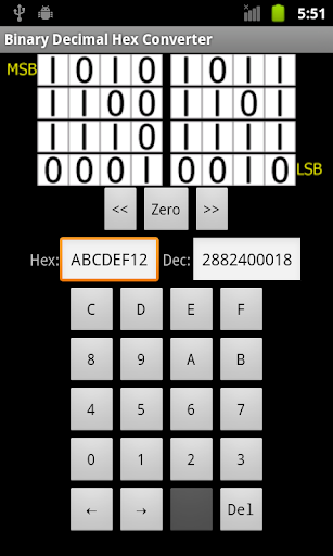 Binary Decimal Hex Converter