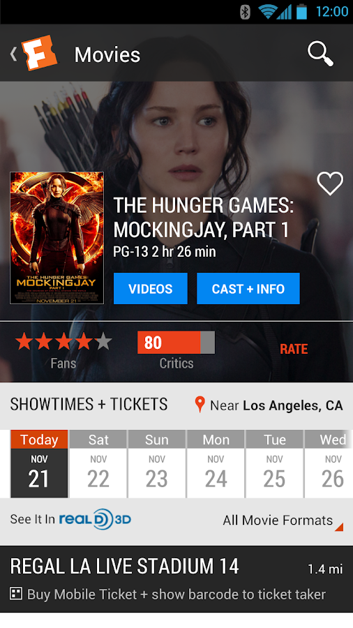 Fandango Movies Android Apps on Google Play