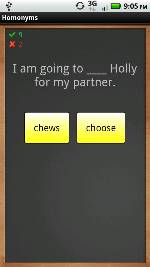 Homonyms Screen 1