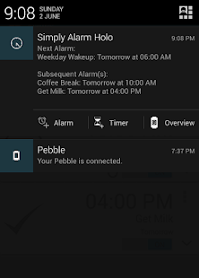 Simply Alarm for Pebble - screenshot thumbnail