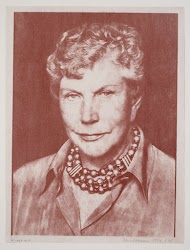 Portret van mw. M. Luimstra-Albeda, lid van de Eerste Kamer der Staten-Generaal