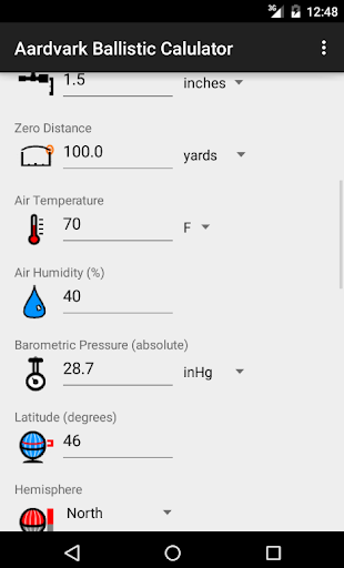 Aardvark Ballistic Calculator