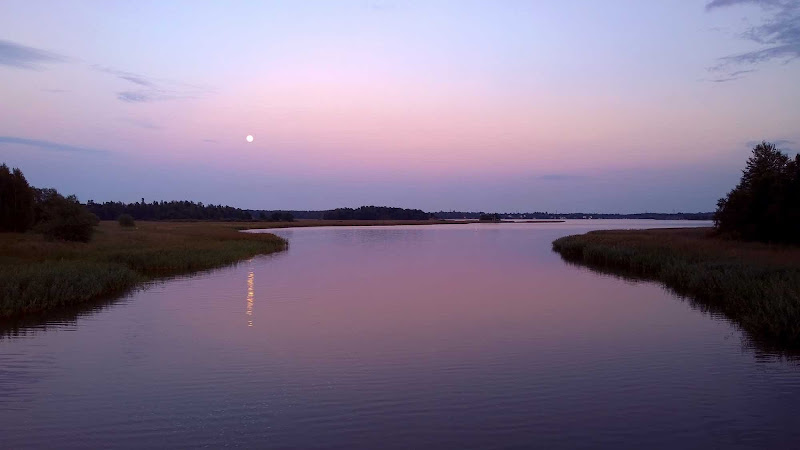 Moonrise near Helsinki, Finland.