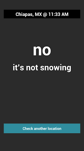 Is It Snow