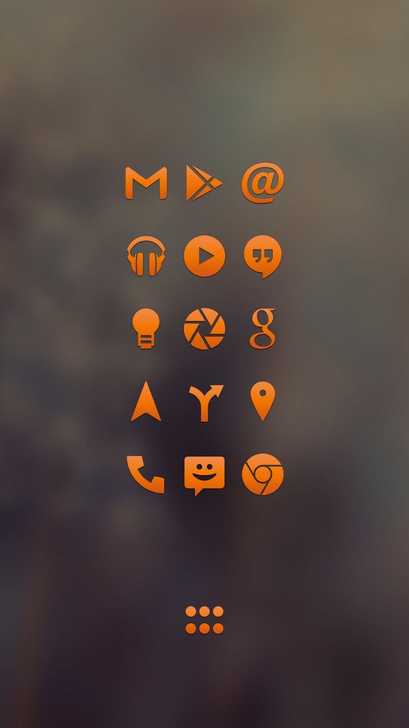 Orange Go Apex Nova Icon Theme Screen 1