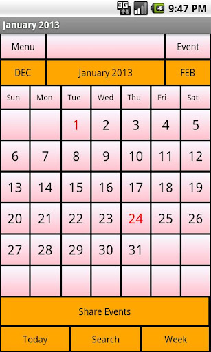 Calendar Me UAE 2013