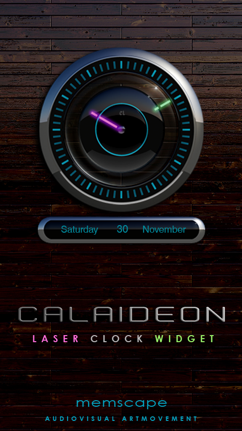 Android application CALAIDEON Laser Clock Widget screenshort