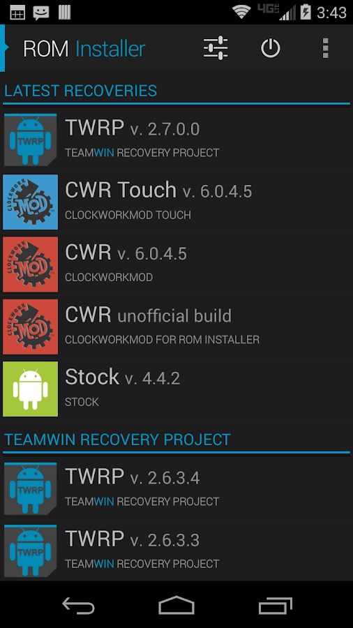   ROM Installer- screenshot  