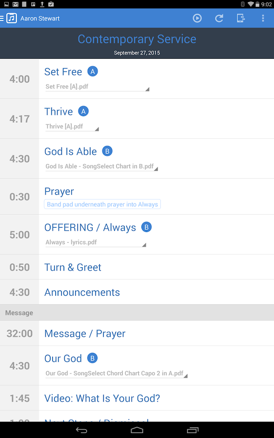 Planning Center Music Stand Android Apps on Google Play
