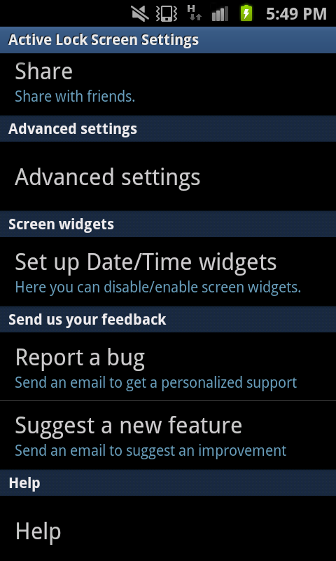 Active Lockscreen Android