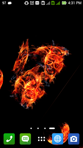 免費下載娛樂APP|可怕的骷髏火災3D壁紙 app開箱文|APP開箱王