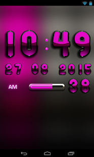 How to install Digi Clock Black Pink widget 2.51 unlimited apk for bluestacks