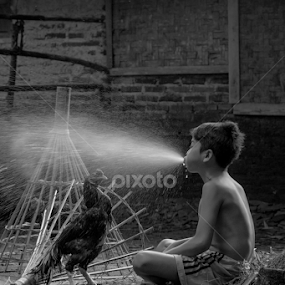 ROOSTER SHOWER by Aad S. Ahmad - Babies & Children Children Candids