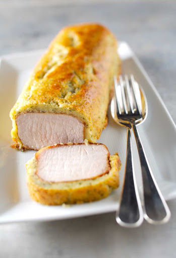 Cunard-crusted-pork-appetizer - A crusted pork appetizer from your Cunard ship's kitchen. 