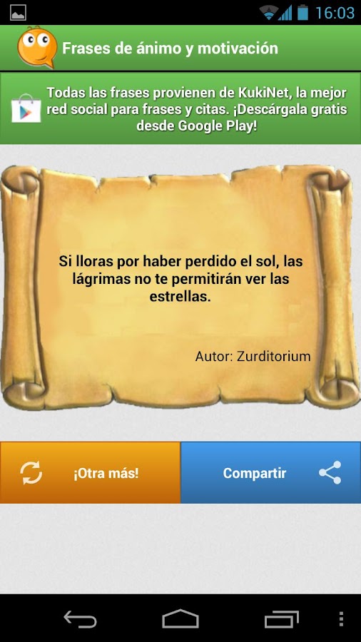 Frases de motivacion y animo - Android Apps on Google Play