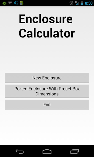 Sub Enclosure Calculator